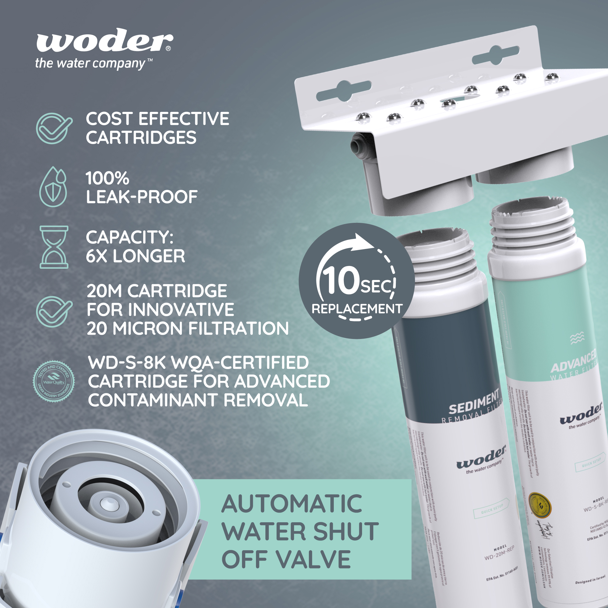Woder WDD20MADVJG PreSedimentation & ADV Water Filter