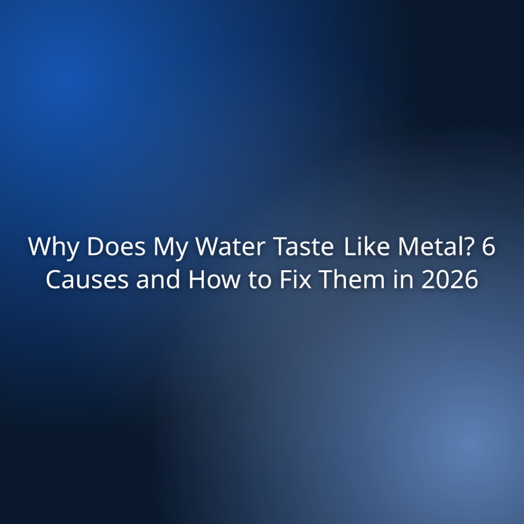Why Does My Water Taste Like Metal? 6 Causes and How to Fix Them in 2026