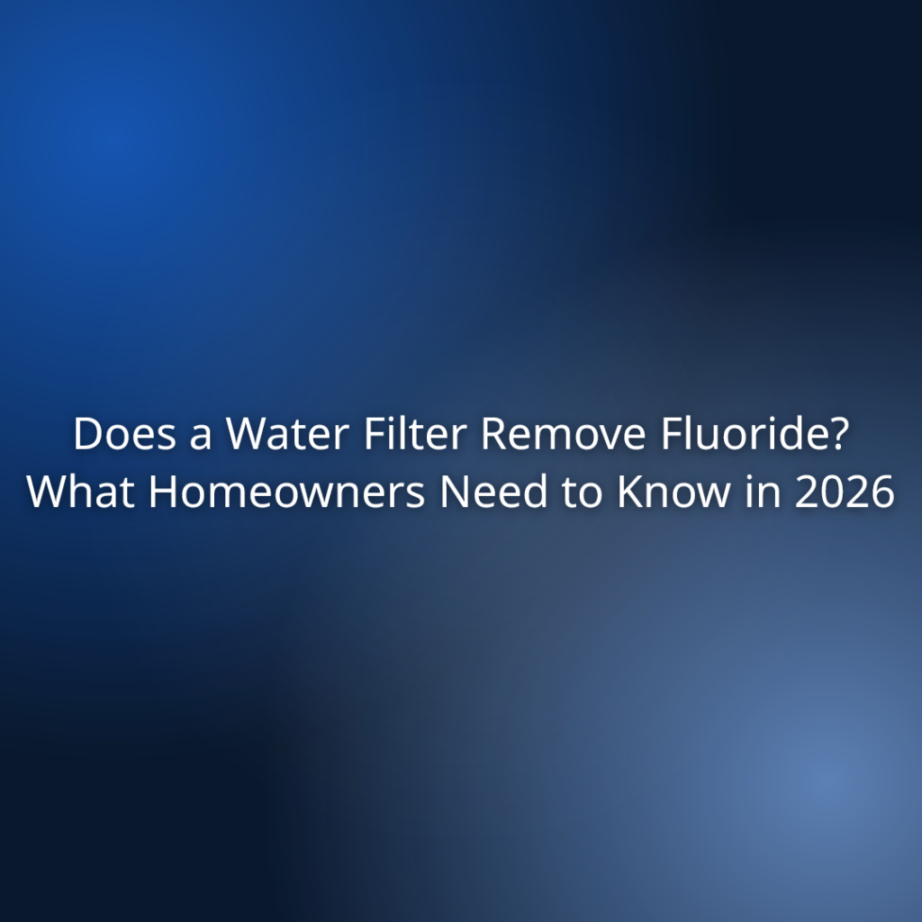 Does a Water Filter Remove Fluoride? What Homeowners Need to Know in 2026