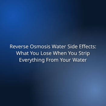 Reverse Osmosis Water Side Effects: What You Lose When You Strip Everything From Your Water