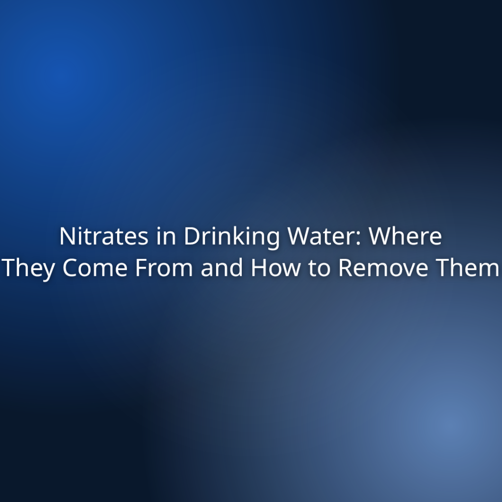 Nitrates in Drinking Water: Where They Come From and How to Remove Them