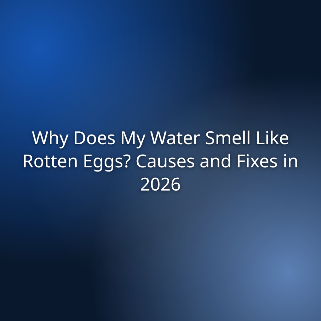 Why Does My Water Smell Like Rotten Eggs? Causes and Fixes in 2026