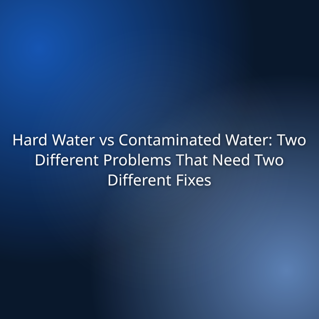 Hard Water vs Contaminated Water: Two Different Problems That Need Two Different Fixes