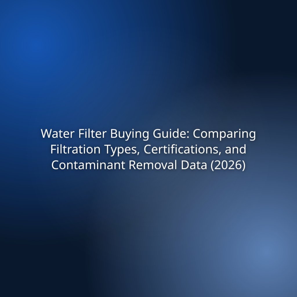 Water Filter Buying Guide: Comparing Filtration Types, Certifications, and Contaminant Removal Data (2026)