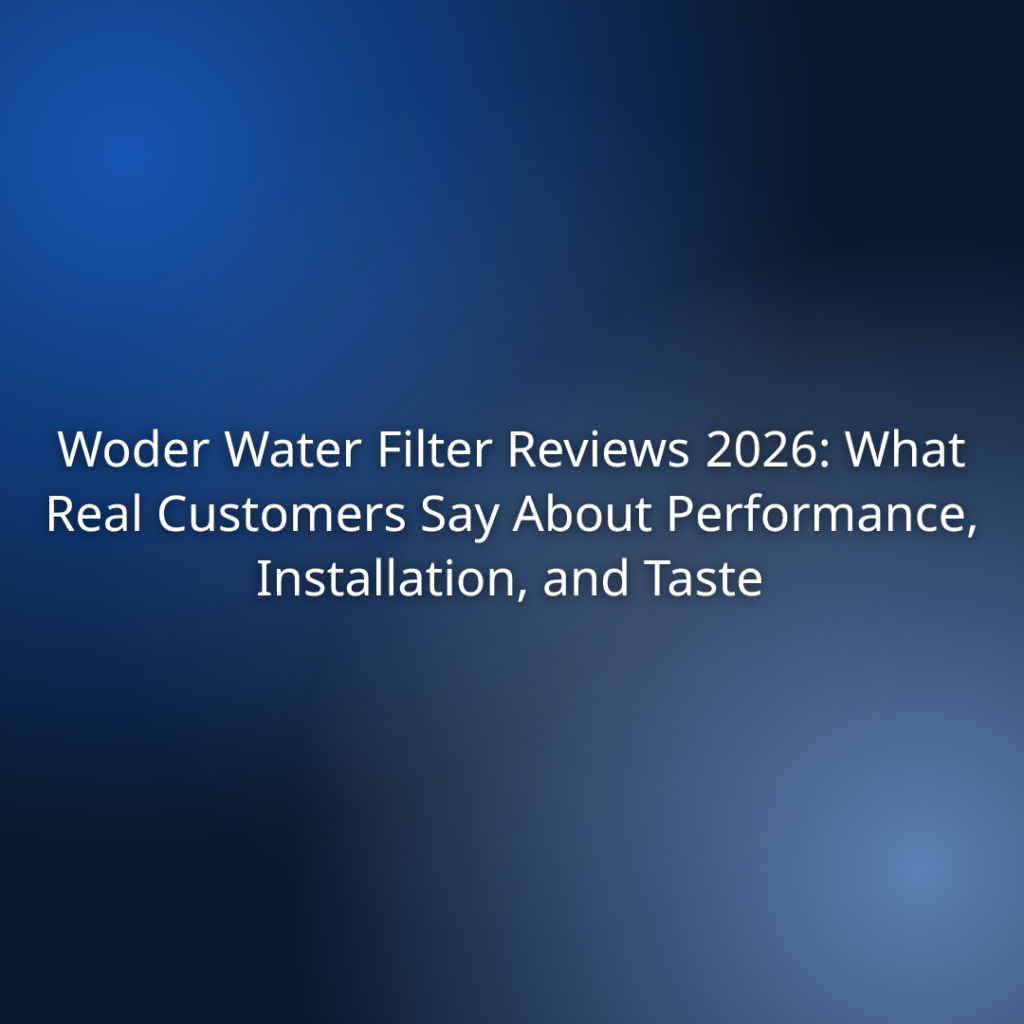 Woder Water Filter Reviews 2026: What Real Customers Say About Performance, Installation, and Taste