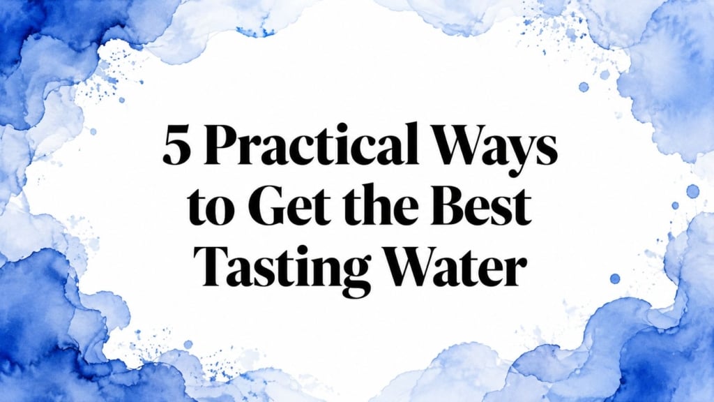 5 Practical Ways to Get the Best Tasting Water