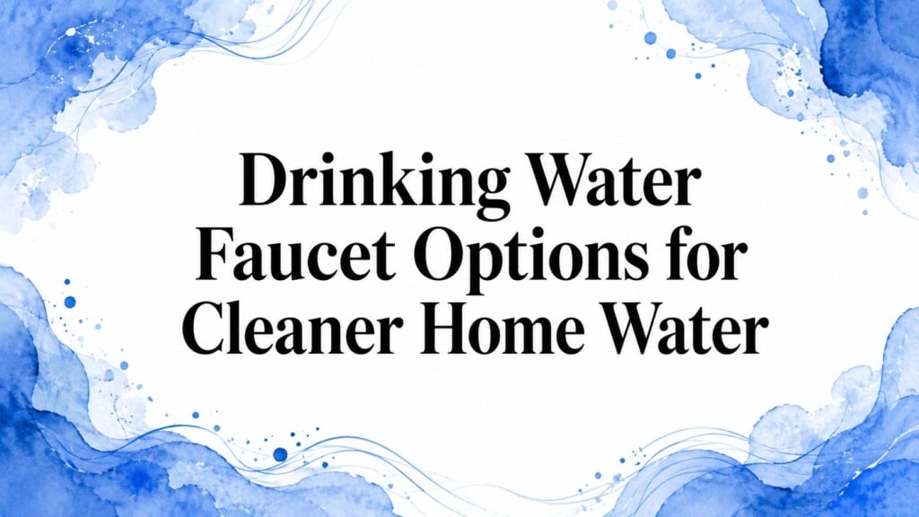 Drinking Water Faucet Options for Cleaner Home Water