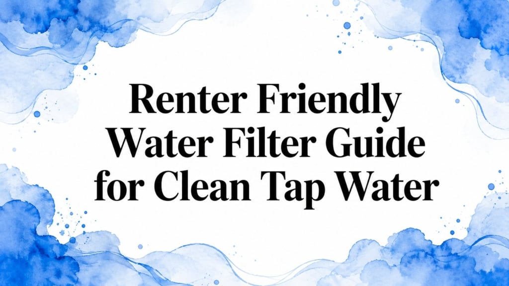 Renter Friendly Water Filter Guide for Clean Tap Water