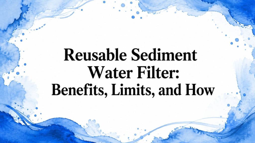 Reusable Sediment Water Filter: Benefits, Limits, and How