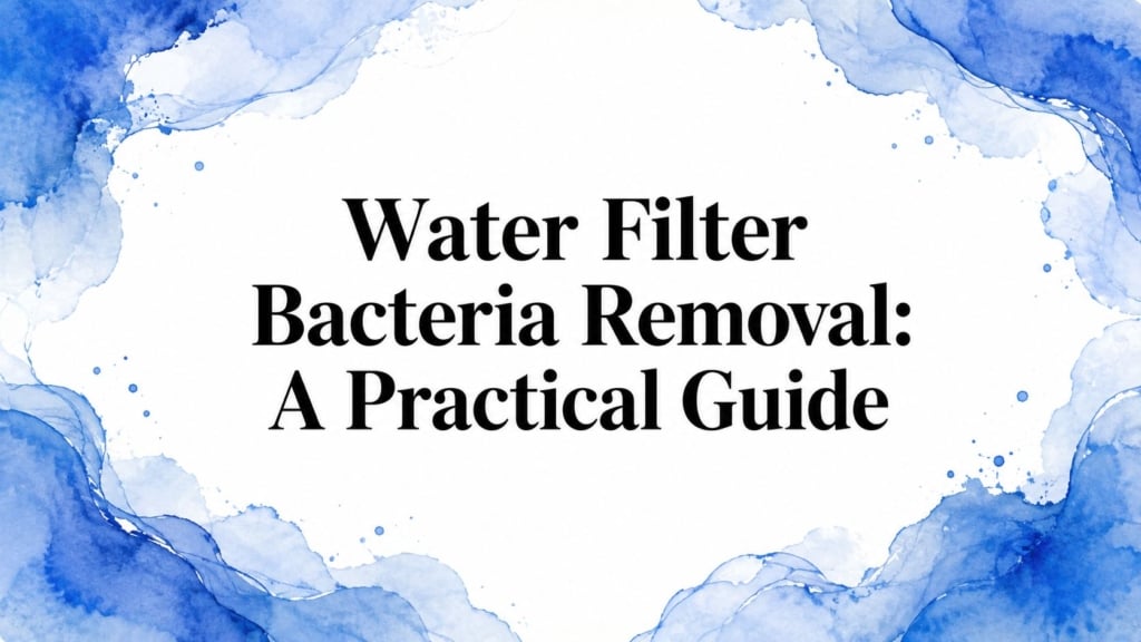 Water Filter Bacteria Removal: A Practical Guide