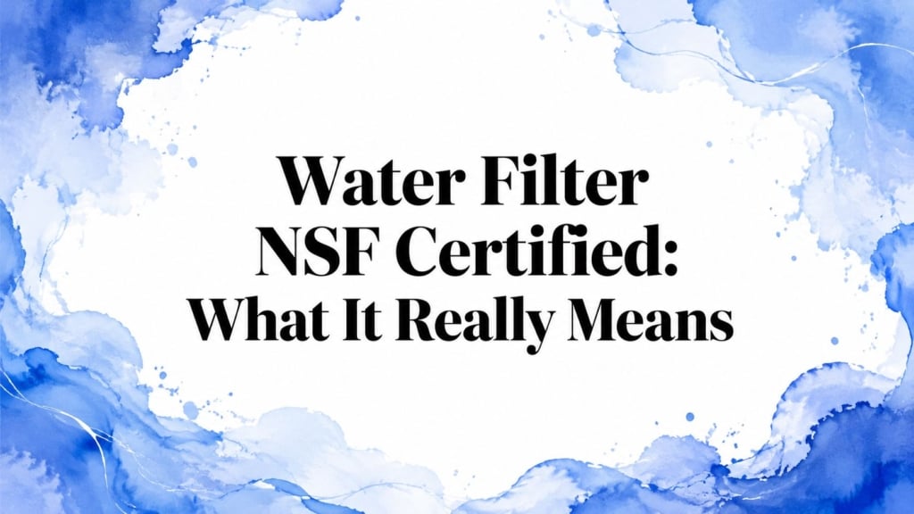 Water Filter NSF Certified: What It Really Means