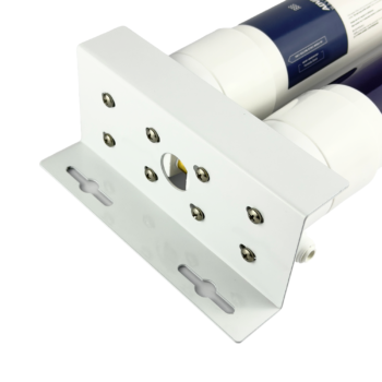 Woder WD-DSMH-JG dual stage replacement mounting head with built-in John Guest quick-connect fittings for under-sink water filtration systems
