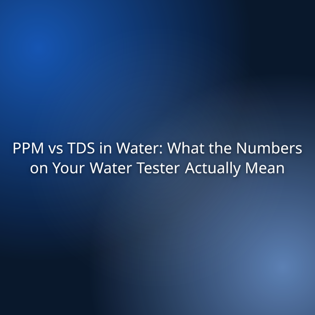PPM vs TDS in Water: What the Numbers on Your Water Tester Actually Mean