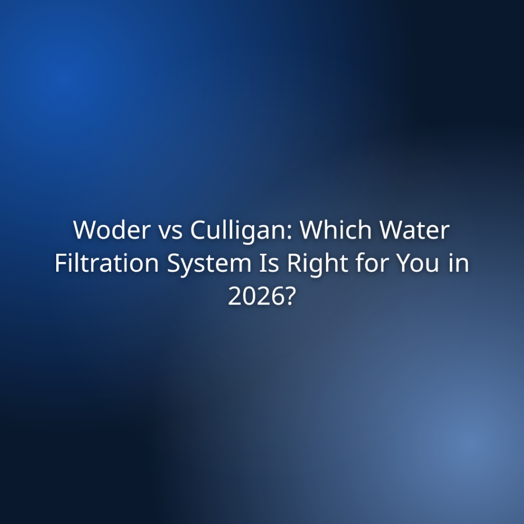 Woder vs Culligan: Which Water Filtration System Is Right for You in 2026?