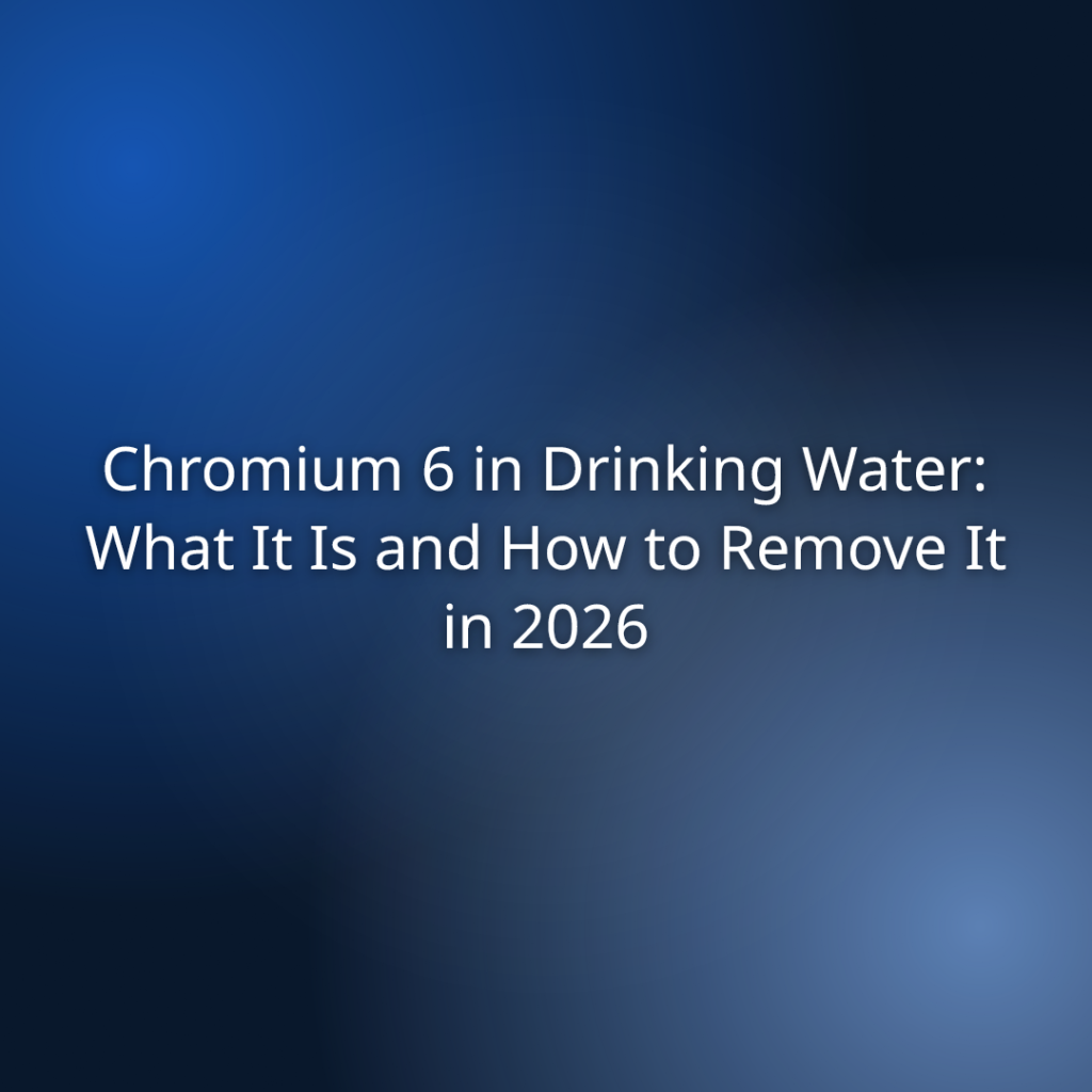Chromium 6 in Drinking Water: What It Is and How to Remove It in 2026