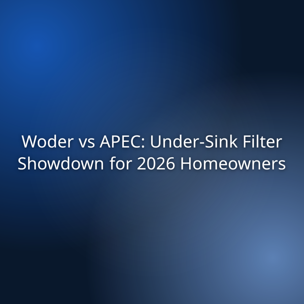 Woder vs APEC: Under-Sink Filter Showdown for 2026 Homeowners